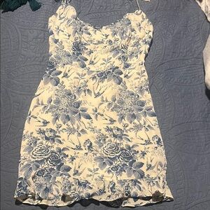 Reformation Blue Floral Mini Dress